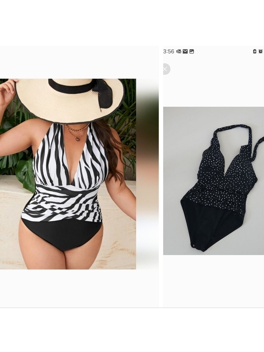 LA BLANCA | Polka dot swimsuit one piece black white sz 10